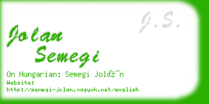jolan semegi business card